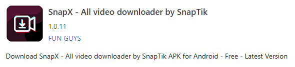 SnapX - All video downloader app