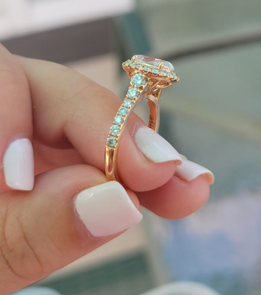 rose gold engagement ring
