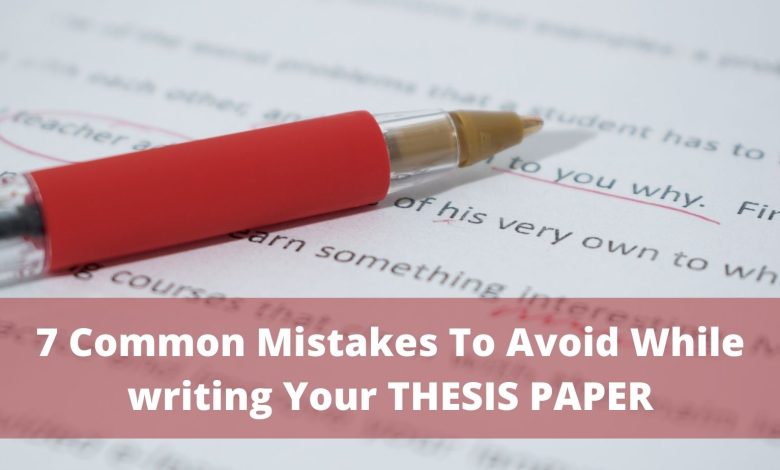 thesis writing mistakes to avoid