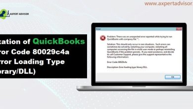 Easy Methods of Fixing QuickBooks Error Code 80029c4a