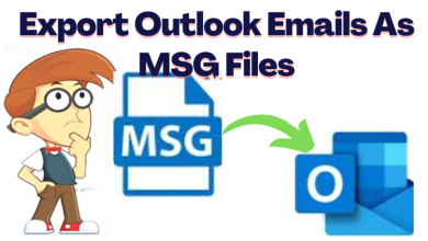 export outlook emails as msg files