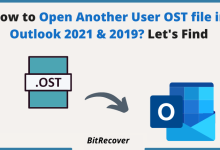 Open another user OST file in Outlook